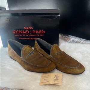 Donald J. Pliner Men's Tan Suede Loafers